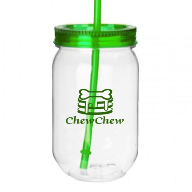 Mason Jar Style Promotional Tumbler - 23.5 oz.