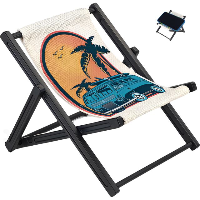 Full Color Custom Beach Chair Cell Phone Holder