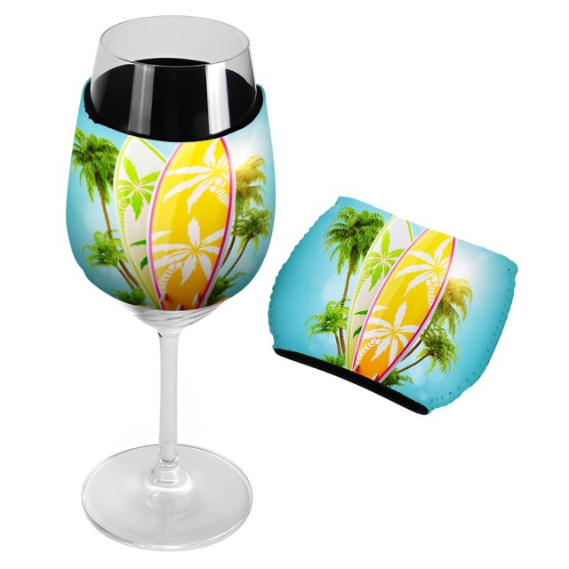 Full Color Custom Wine Glass Can Cooler