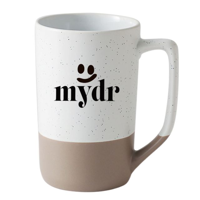 Custom Speckled Two Tone Coffee Mug - 17 oz.
