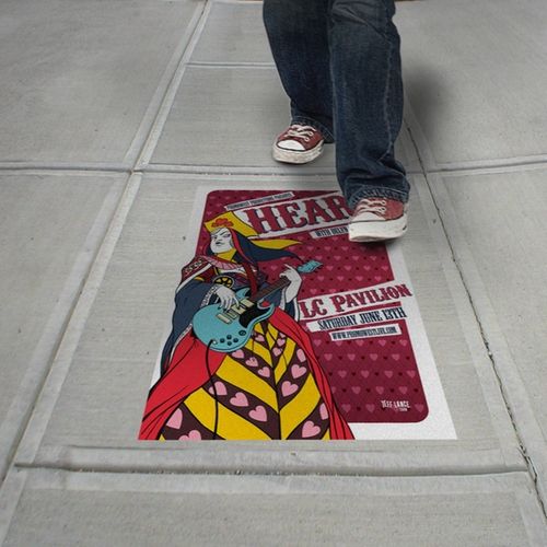 Full Color Adhesive Outdoor Textured Floor Custom Graphics - 24" x 35"
