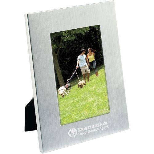 Custom Basic Brushed Aluminum Picture Frames - 4" x 6"