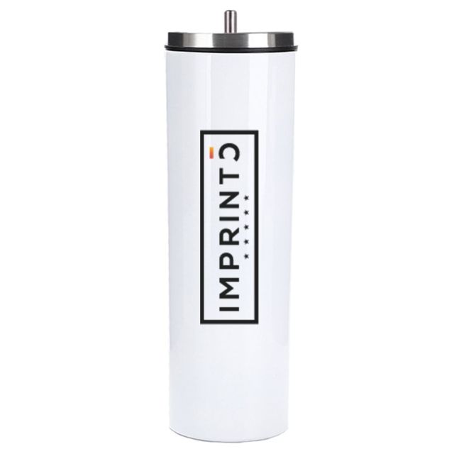 Custom Vacuum Insulated Skinny Tumbler w/ Straw - 30 oz.