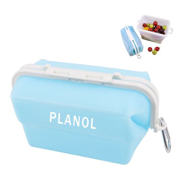 Custom Reusable Silicone Stand Up Food Storage Containers - 50 oz.