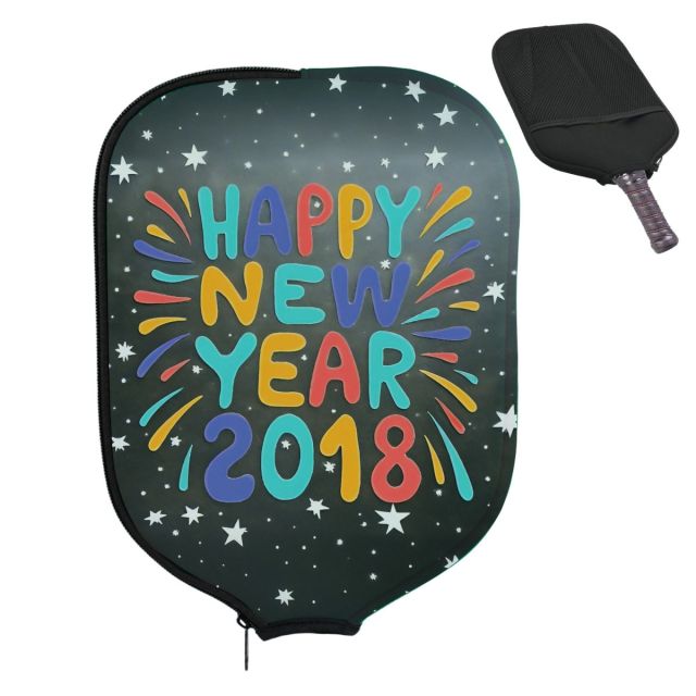 Full Color Custom Pickleball Paddle Cover w/ Mesh Pocket
