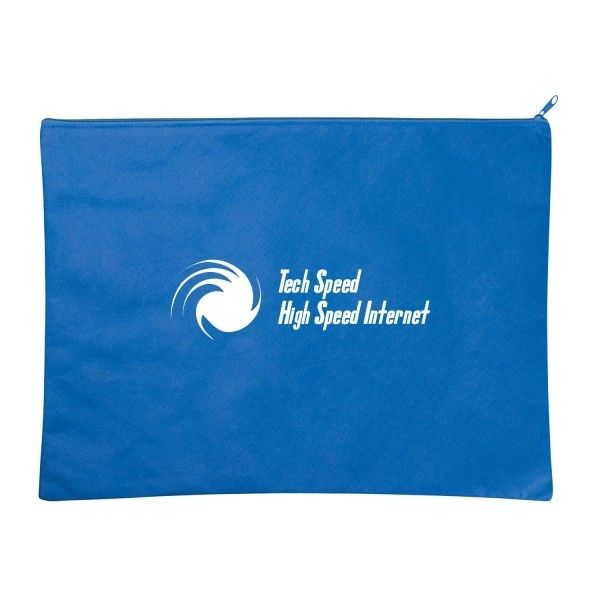 Non-Woven Zippered Custom Portfolio - 15.5"w x 11.5"h