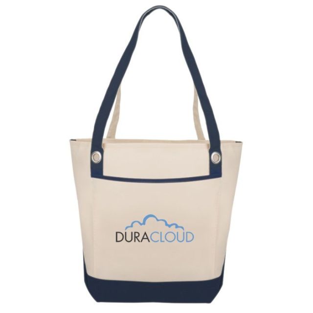 Harbor Boat Custom Tote Bag - 17.5"w x 13"h x 7.75"d