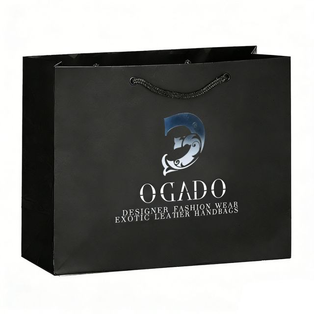 Custom Foil Stamp Glossy Laminated Shopping Bag - 8.5"W x 5.5"H x 3"D