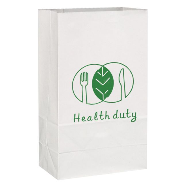 Custom White Kraft Peanut Bags - 3.5"W x 7"H x 2.1"D