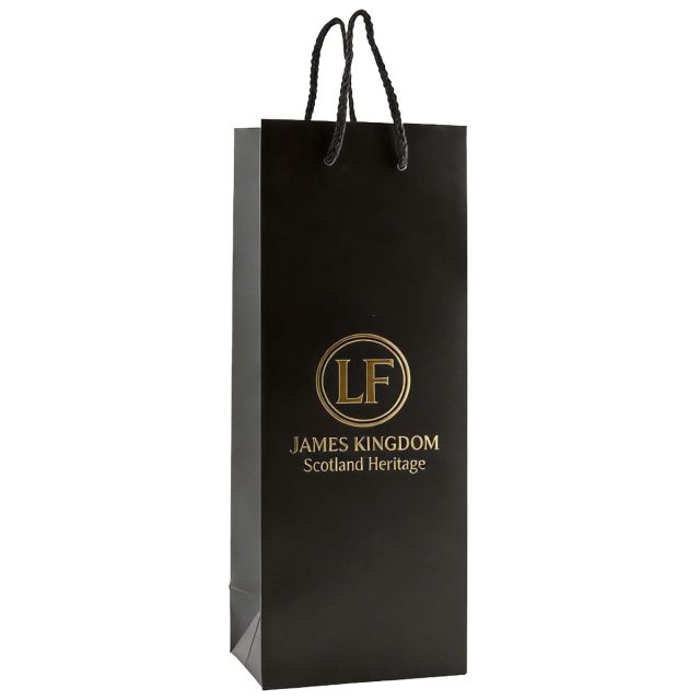 Custom Foil Stamp Matt Eurotote Shopper Paper Bag - 5.25"W x 13"H x 3.25"D