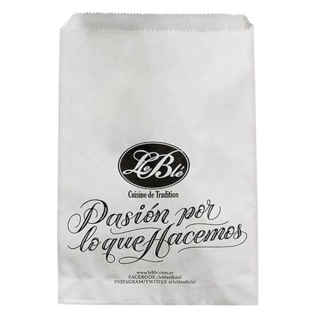 Custom White Kraft Merchandise Bag - 5.9"w x 8.5"h x 2"d