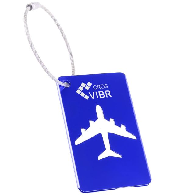 Custom Aluminum Luggage Tag w/ Name Card