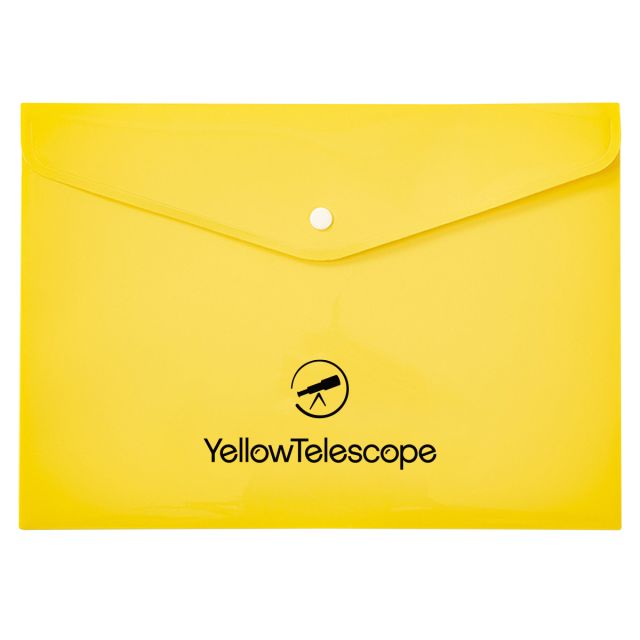 Custom Plastic Document Envelope w/ Snap Closure