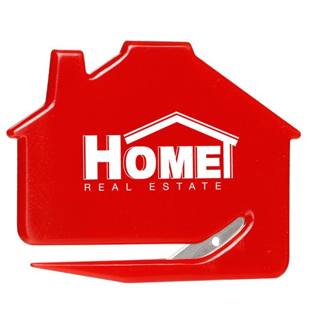Full Color Custom House Shaped Letter Slitter - Opaque