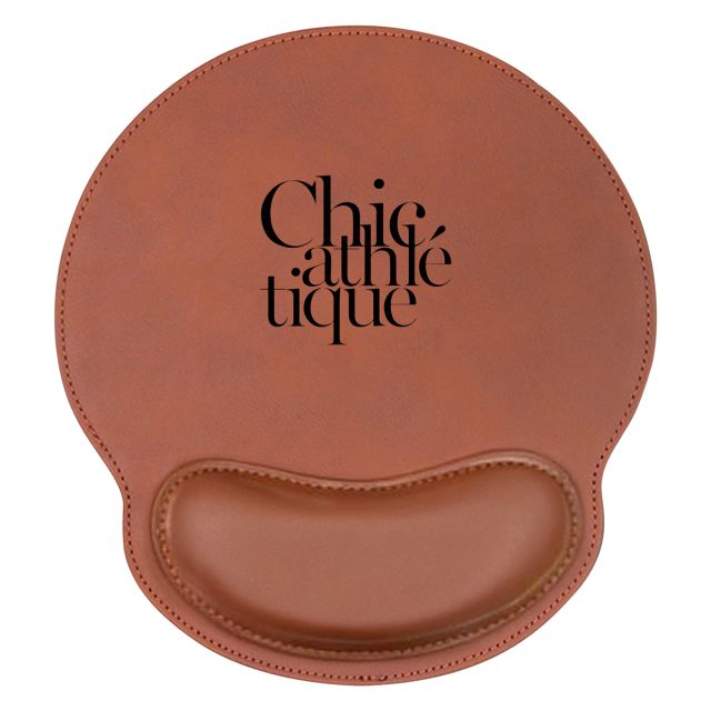 Custom PU Leather Mouse Pad w/ Wrist Rest