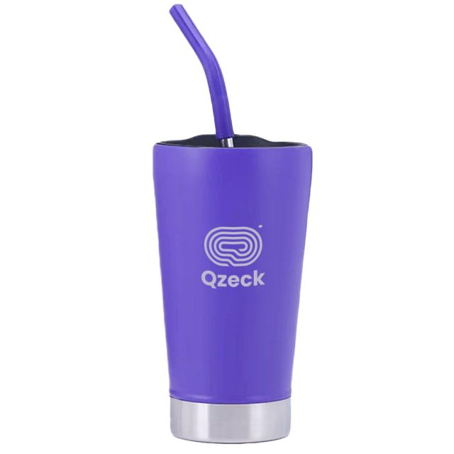 Custom Double Wall Travel Tumbler w/ Straw - 17 oz.