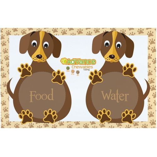 Full Color Pet Bowl Custom Mats - 17"w x 11"h