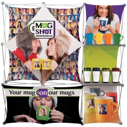 Full Color Deluxe Pop-Up Custom Floor Displays w/ Shelves - 7.5'