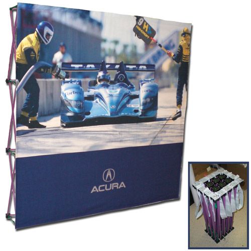 Full Color Pop Up Backdrop Retractable Custom Display - 8' x 8'