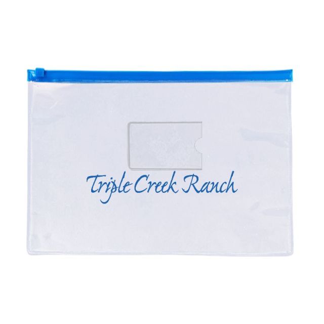 Custom A4 Size Clear PVC Zipper Folder Bag - 12.8'' W x 9.2'' H