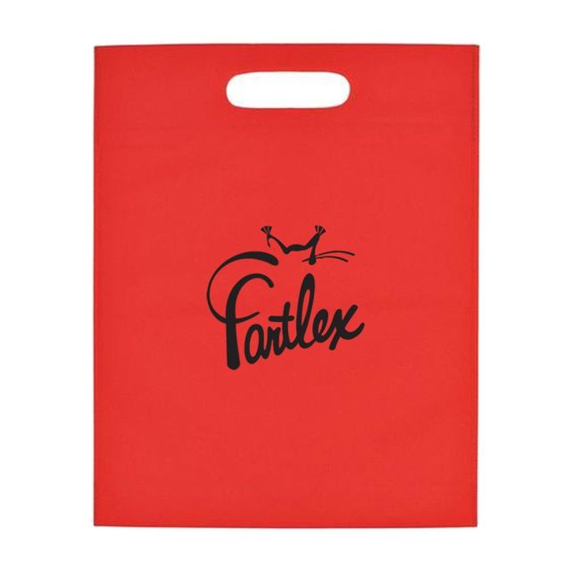 Custom Promotional Die Cut Handle Non-Woven Tote Bag - 16"w x 20"h