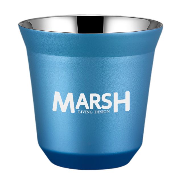 Custom Double Wall Stainless Steel Coffee Cup - 2.7 oz.