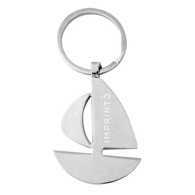 Promotional Engraved Sailboat Key Ring