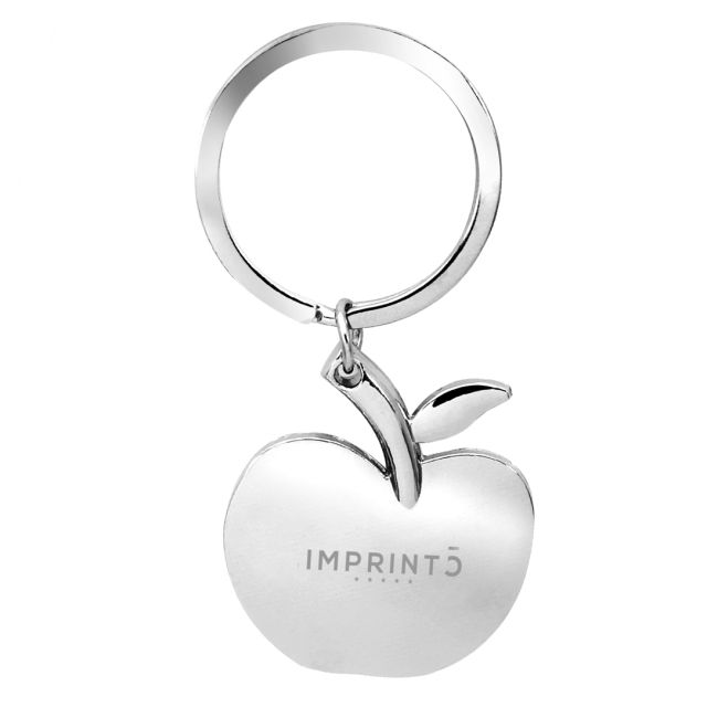 Custom Apple Shaped Engraved Metal Keychains
