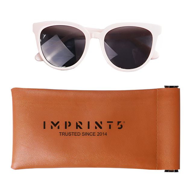 Custom Soft Leatherette Squeeze Sunglasses Pouch