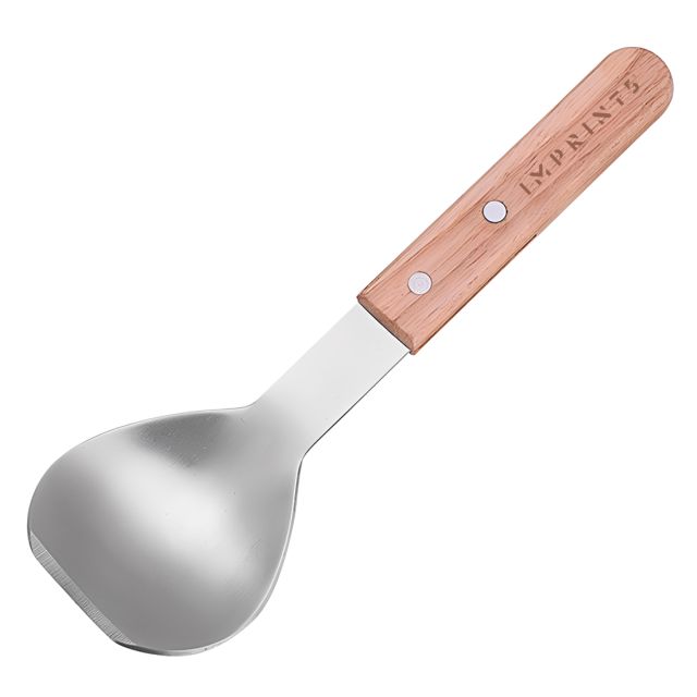 Custom Ice Cream Spade Spoon w/ Wooden Handle