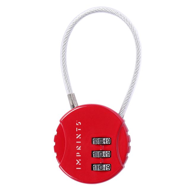 Custom 3 Digit Cable Combination Padlock