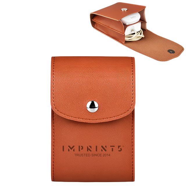 Custom PU Leather Digital Accessory Travel Organizer