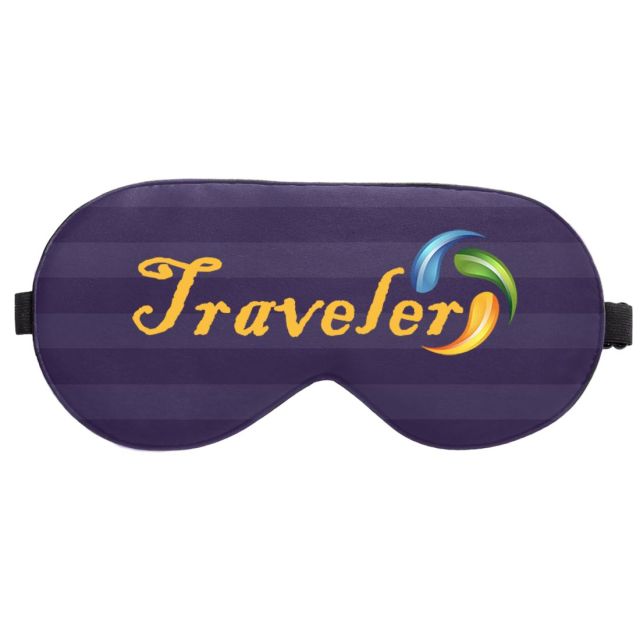 Full Color Custom Ultra Soft Eye Mask w/ Pouch