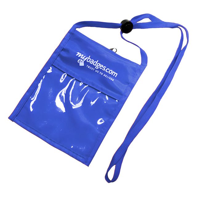 Custom Nylon Double Window Pouch Neck Wallet