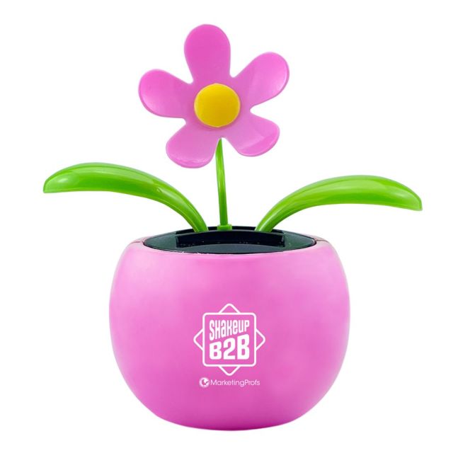 Custom Solar Powered Dancing Logo Flower