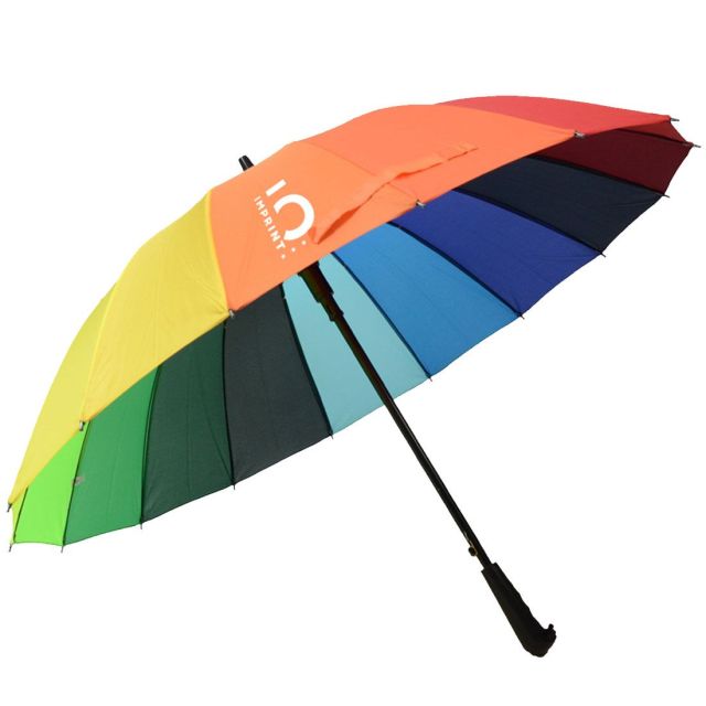 Custom Auto-Open Stick Umbrella w/ Grip Handle - 44''