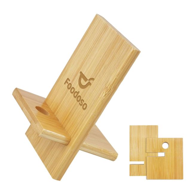Custom Fun Bamboo Desktop Cell Phone Stand
