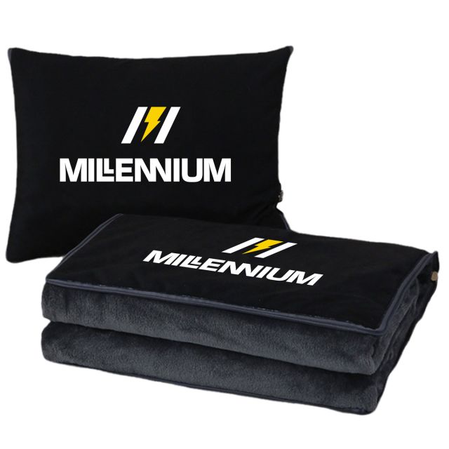 Full Color Custom 2-in-1 Travel Pillow Blanket