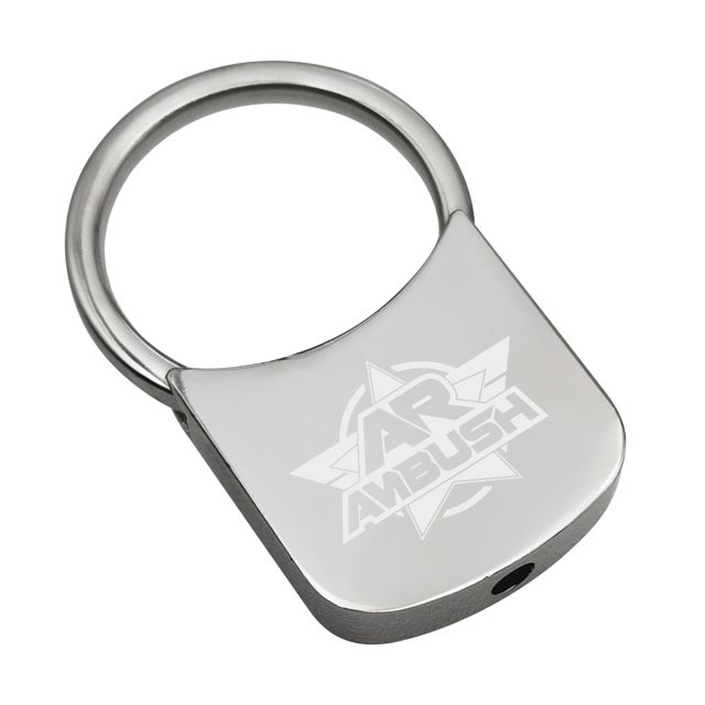 Custom Twist-Lock Silver Keychain