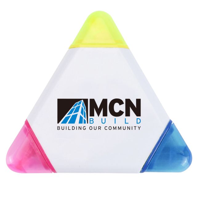 Full Color Custom 3-in-1 Triangle Highlighter