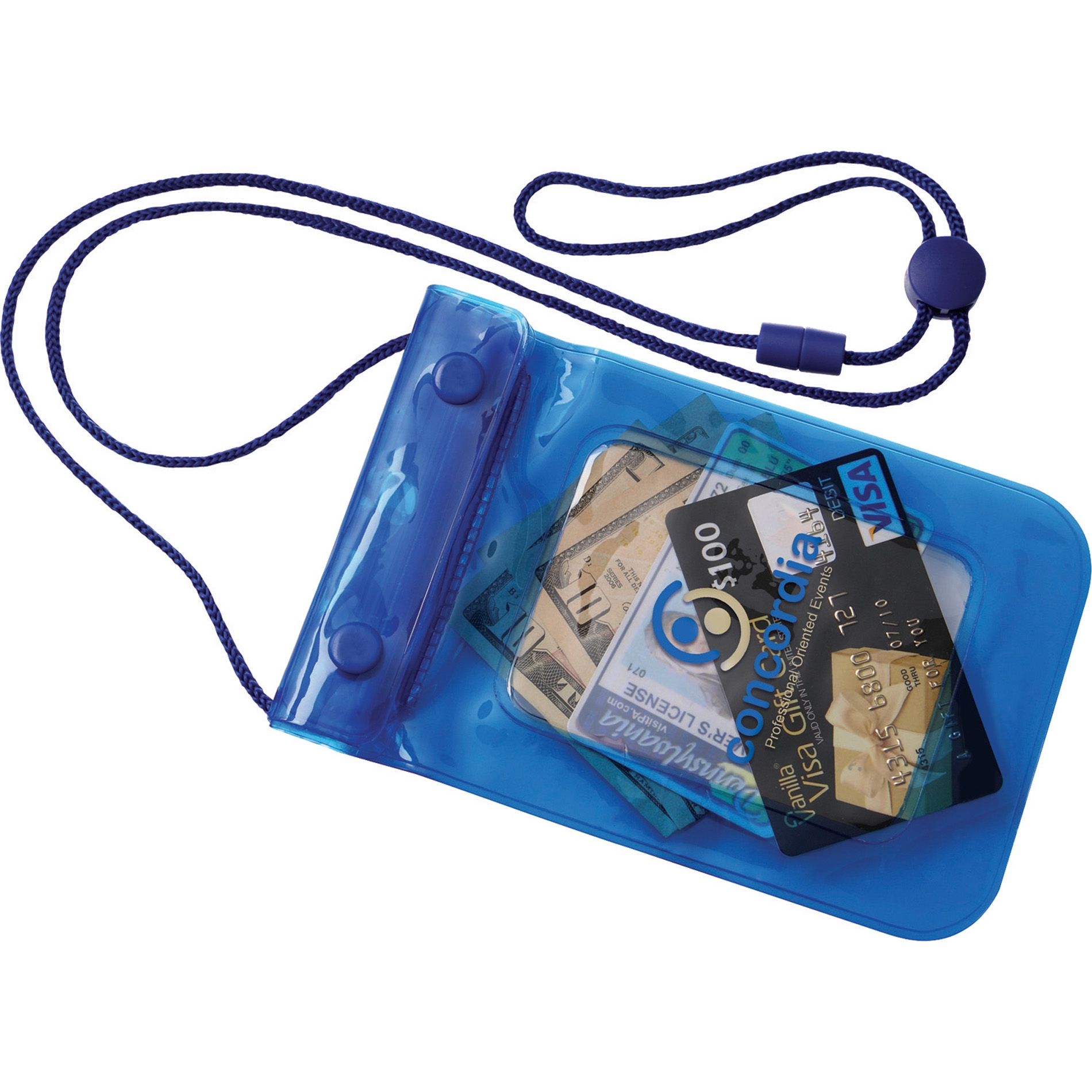 Waterproof Custom Neck Wallet with Lanyard
