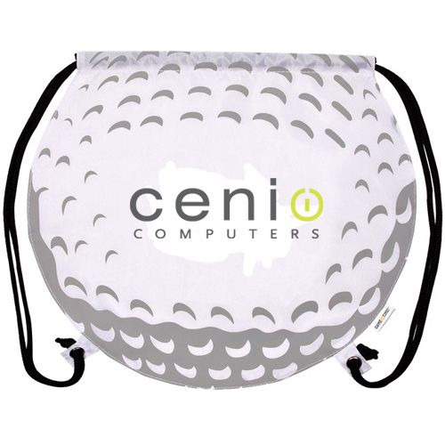Custom Personalized Golf Ball Drawstring Backpack - 17"w x 14.5"h