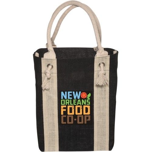 Eco-Friendly Custom Jute Tote - 15"w x 14"h x 5"d