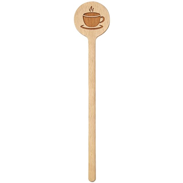 Custom Round Wood Drink Stir Stick - 6''
