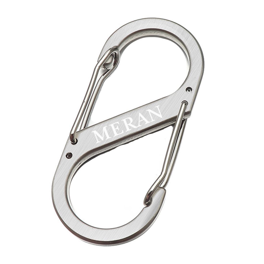 S Carabiner,Black Double Sided S biner Keychain 6 Pieces Stainless