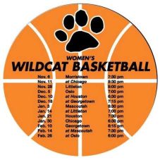 Full Color Jumbo Basketball Promotional Magnet - 5.75"