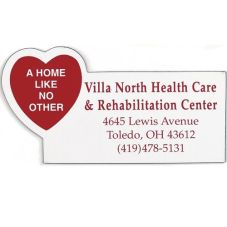 Specialty Heart Tag Shaped Promotional Magnet - 3.75" w x 2" h