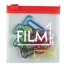 Fun Shaped Paper Clips in Zip Pouch with Custom Imprinted Zip Pouch - #1