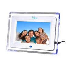 Custom Digital Photo Frame w/ Blue Backlight - 7"