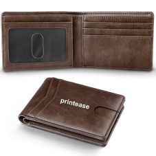 Custom RFID Blocking Leather Minimalist Men's Front Pocket Wallet